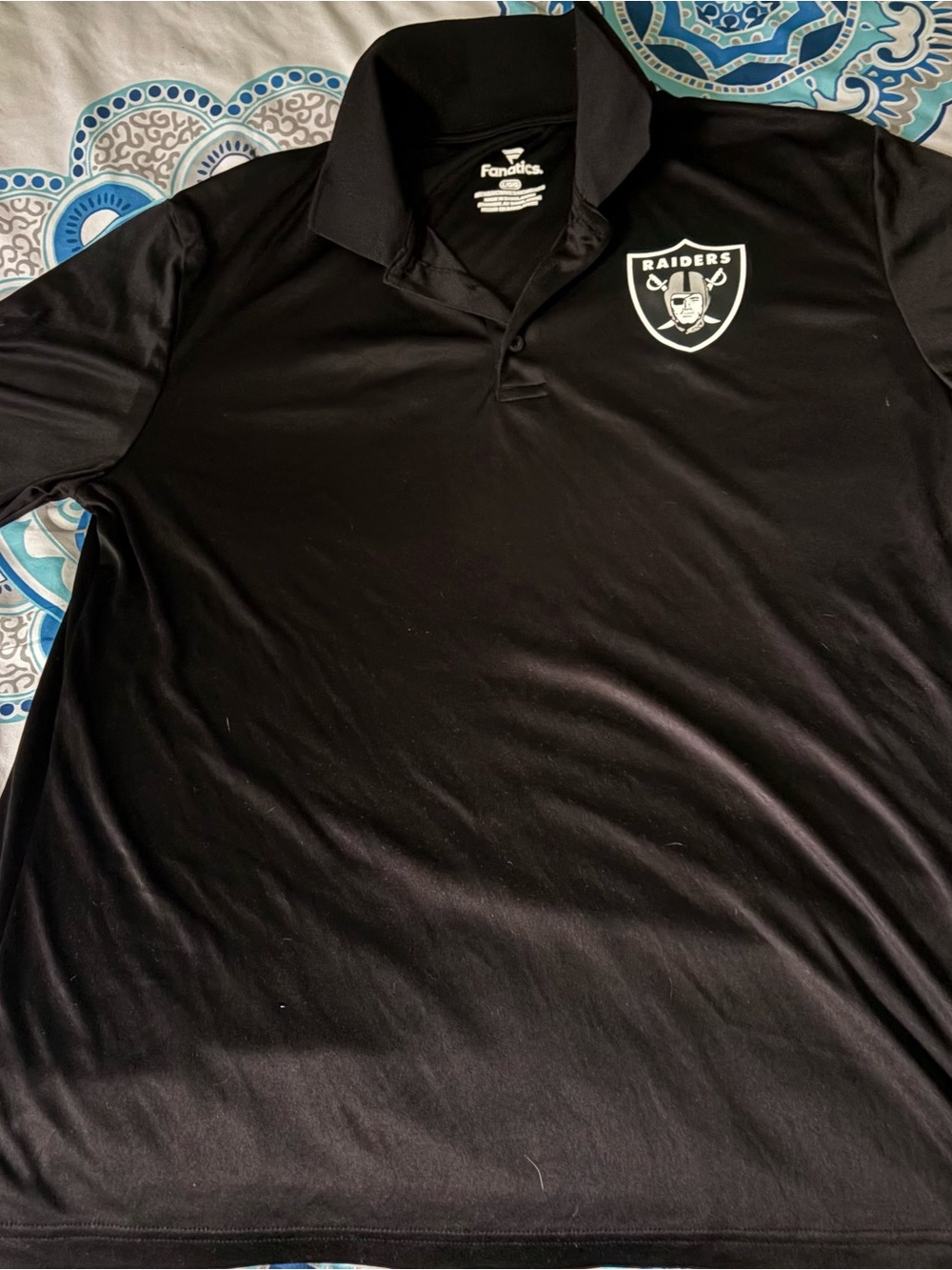 Fanatics Black Las Vegas Raiders Polo with Team Crest
